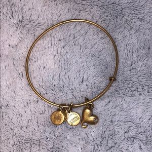 Alex and Ani gold heart bracelet